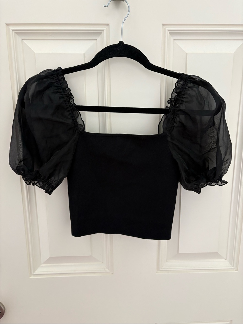 Aritzia | Wilfred Sheer Puff Sleeve Top Size Small - Picture 4 of 6